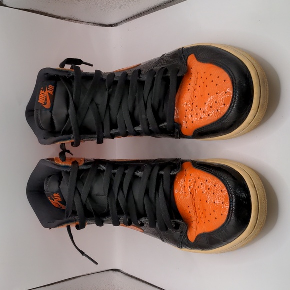 Used Nike Air Jordan 1 Retro OG High Sneakers "Shattered Backboard 3.0" Sz 12 - Picture 2 of 9